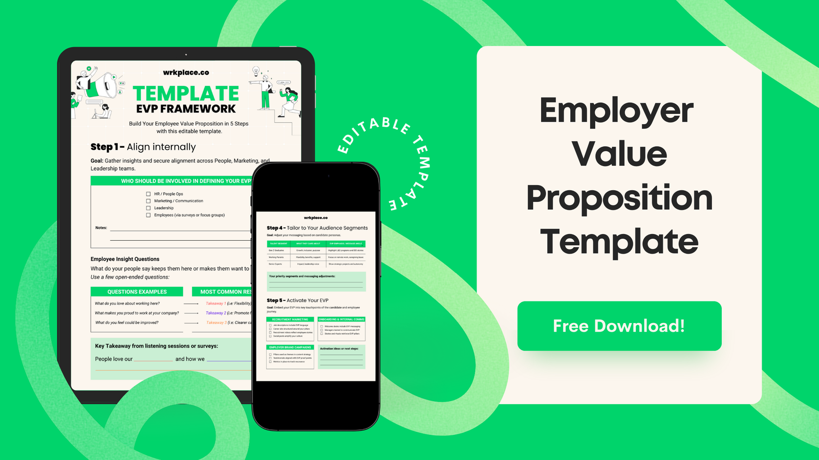 Banner for Employer Value Proposition editable template - free download