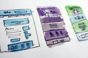 Candidate journey mockup drawn on paper