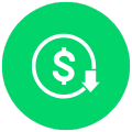 Dollar down icon
